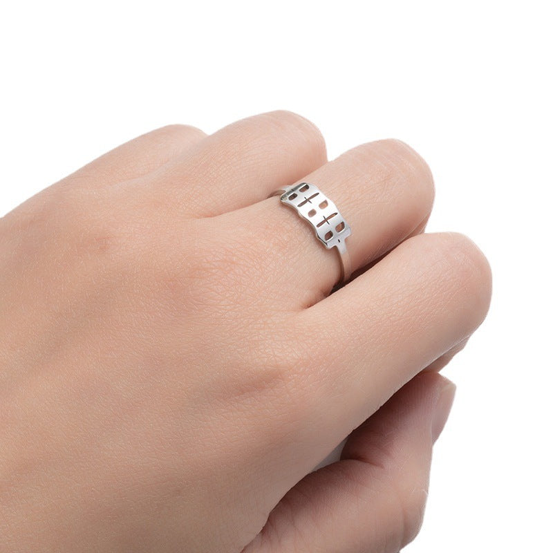 Venta al por mayor Anillos ajustables digitales de acero inoxidable